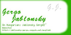 gergo jablonsky business card